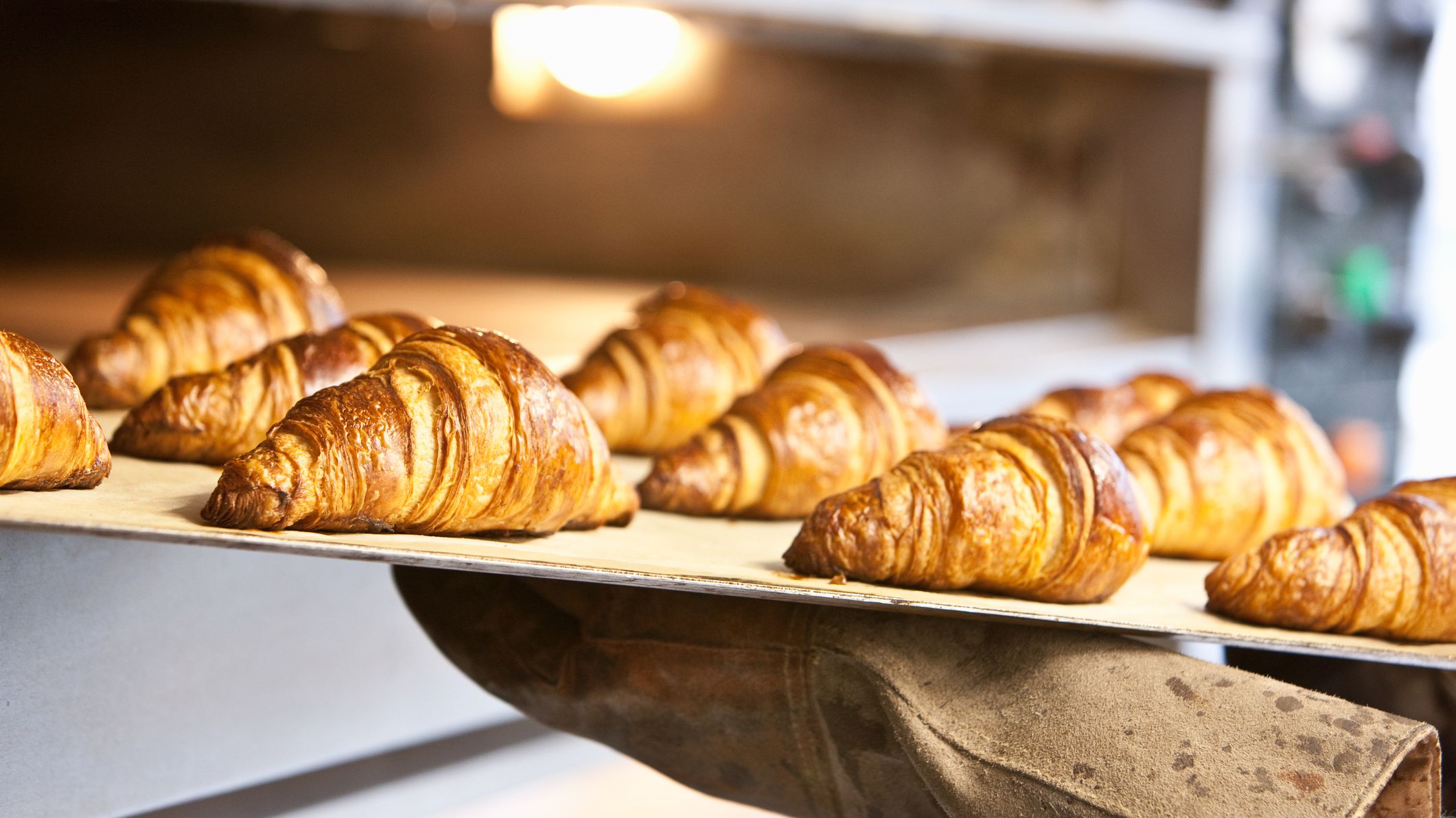 Croissants baking